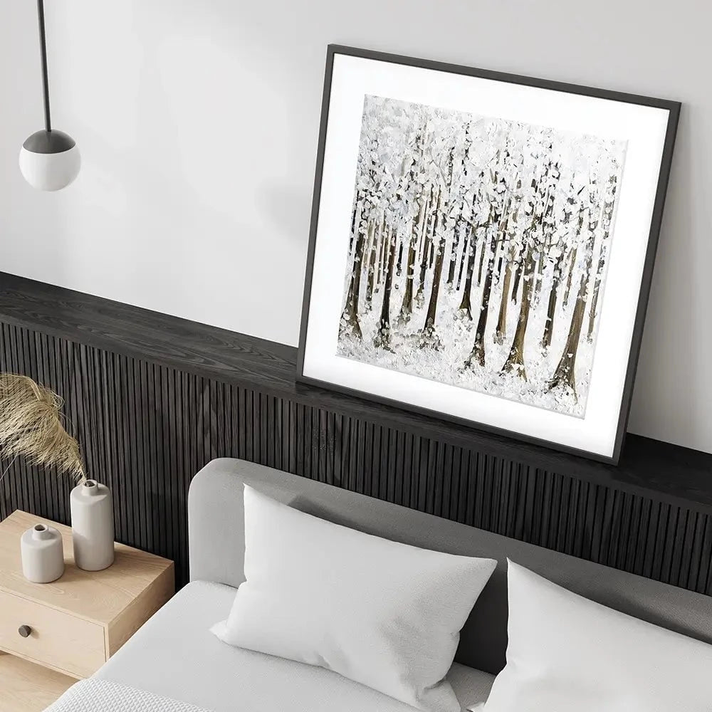 Snowy Forest Square Framed Art Print Snowy Forest Square Framed Art Print wall art product Charlotte Anna Reed