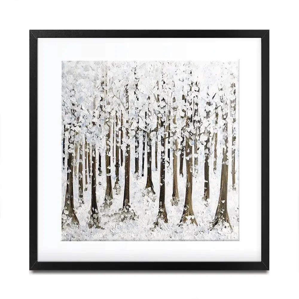 Snowy Forest Square Framed Art Print Snowy Forest Square Framed Art Print wall art product Charlotte Anna Reed
