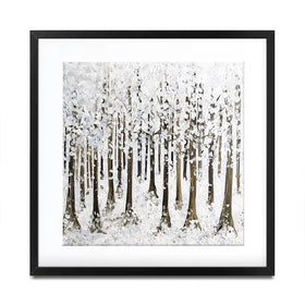 Snowy Forest Square Framed Art Print Snowy Forest Square Framed Art Print wall art product Charlotte Anna Reed