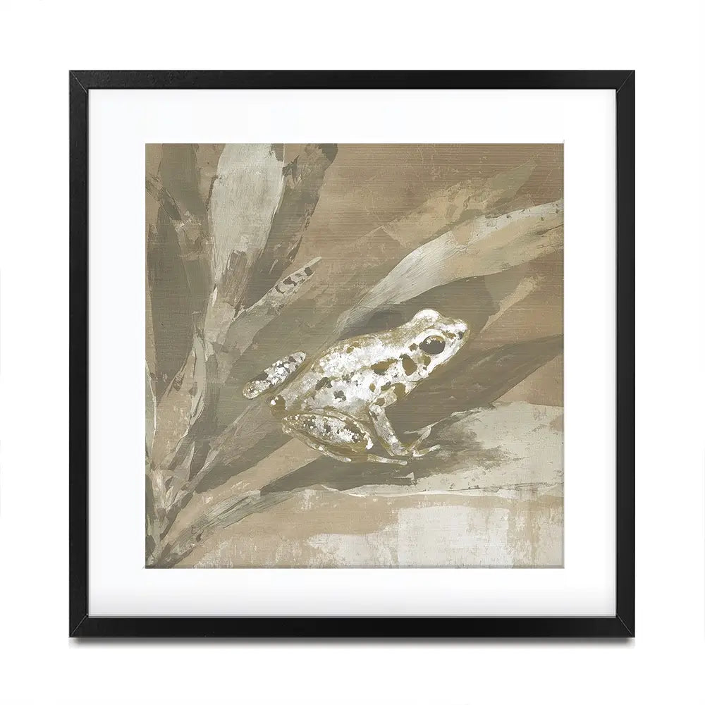 Soft Frog On Bromeliad Square Framed Art Print Soft Frog On Bromeliad Square Framed Art Print wall art product Chromatic Storm Studio