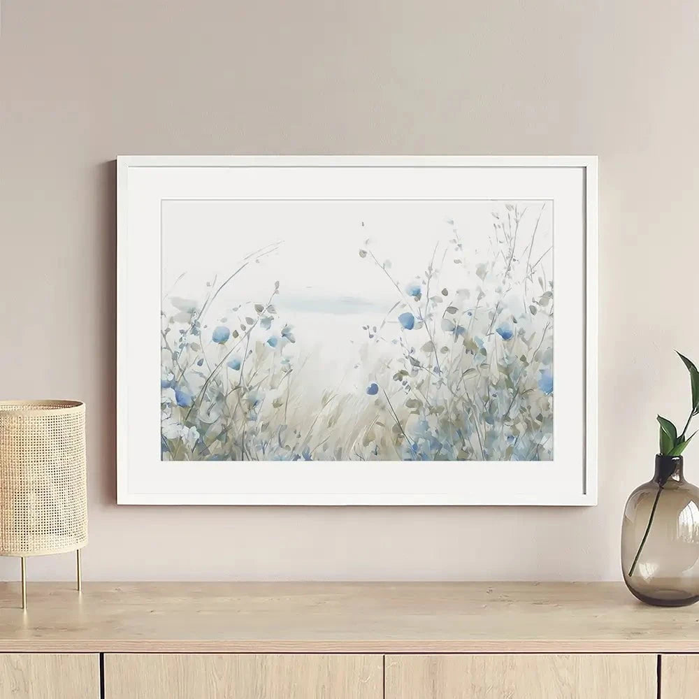 Soft Ocean Flowers Framed Art Print Soft Ocean Flowers Framed Art Print wall art product Arlington Prints - Independent