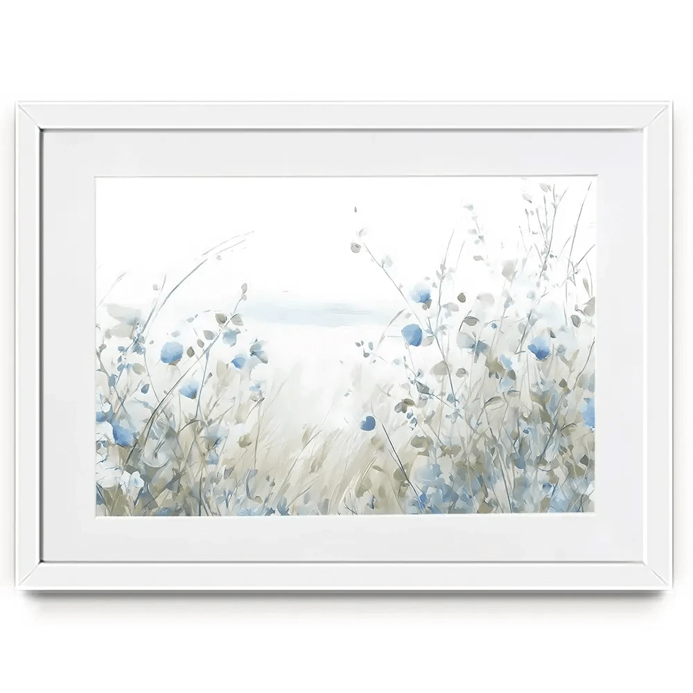 Soft Ocean Flowers Framed Art Print Soft Ocean Flowers Framed Art Print wall art product Arlington Prints - Independent