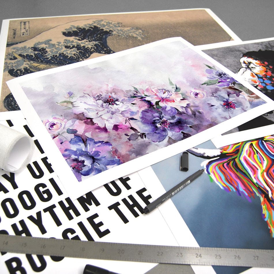 Soft Purple Florals Art Print wall art product / Shutterstock