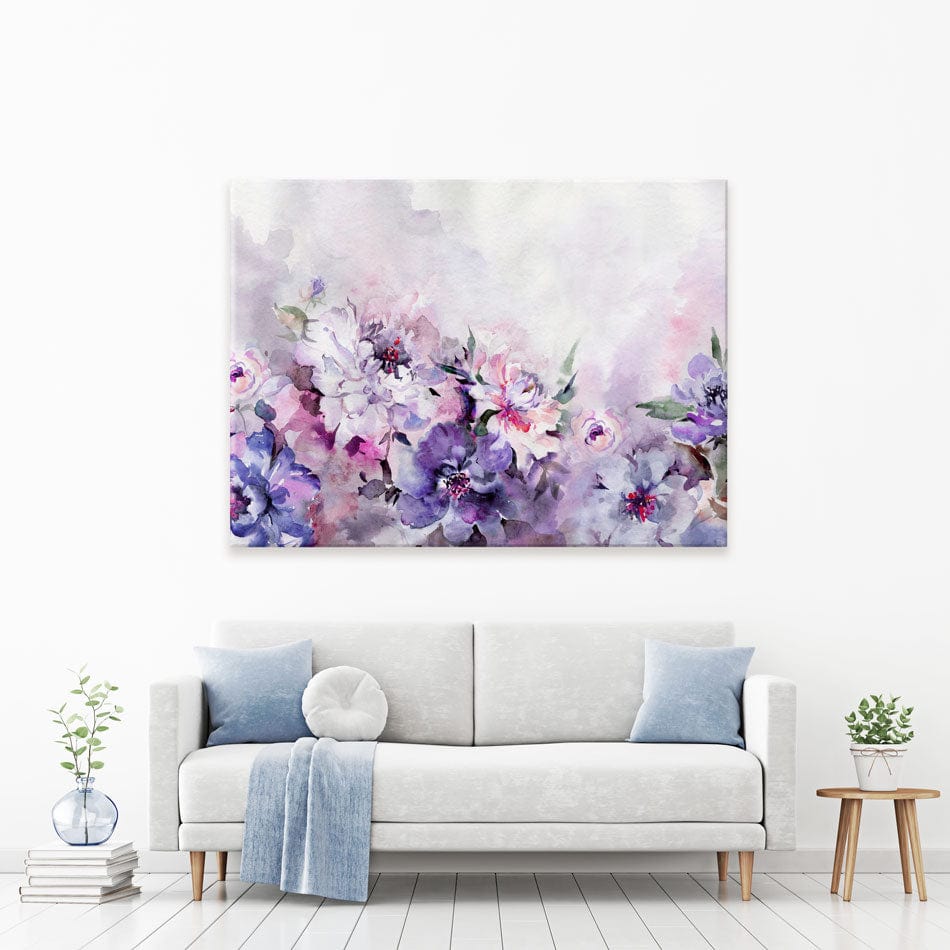 Soft Purple Florals Canvas Print wall art product katiko.dp / Shutterstock