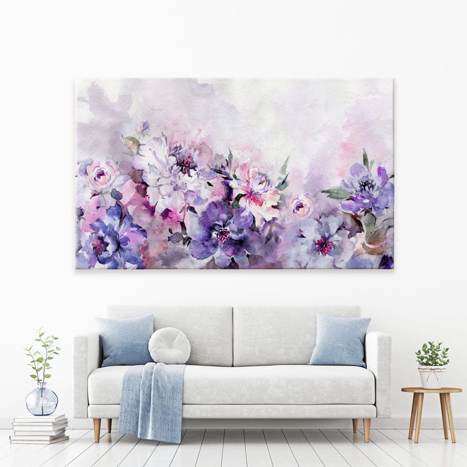 Soft Purple Florals Canvas Print wall art product katiko.dp / Shutterstock