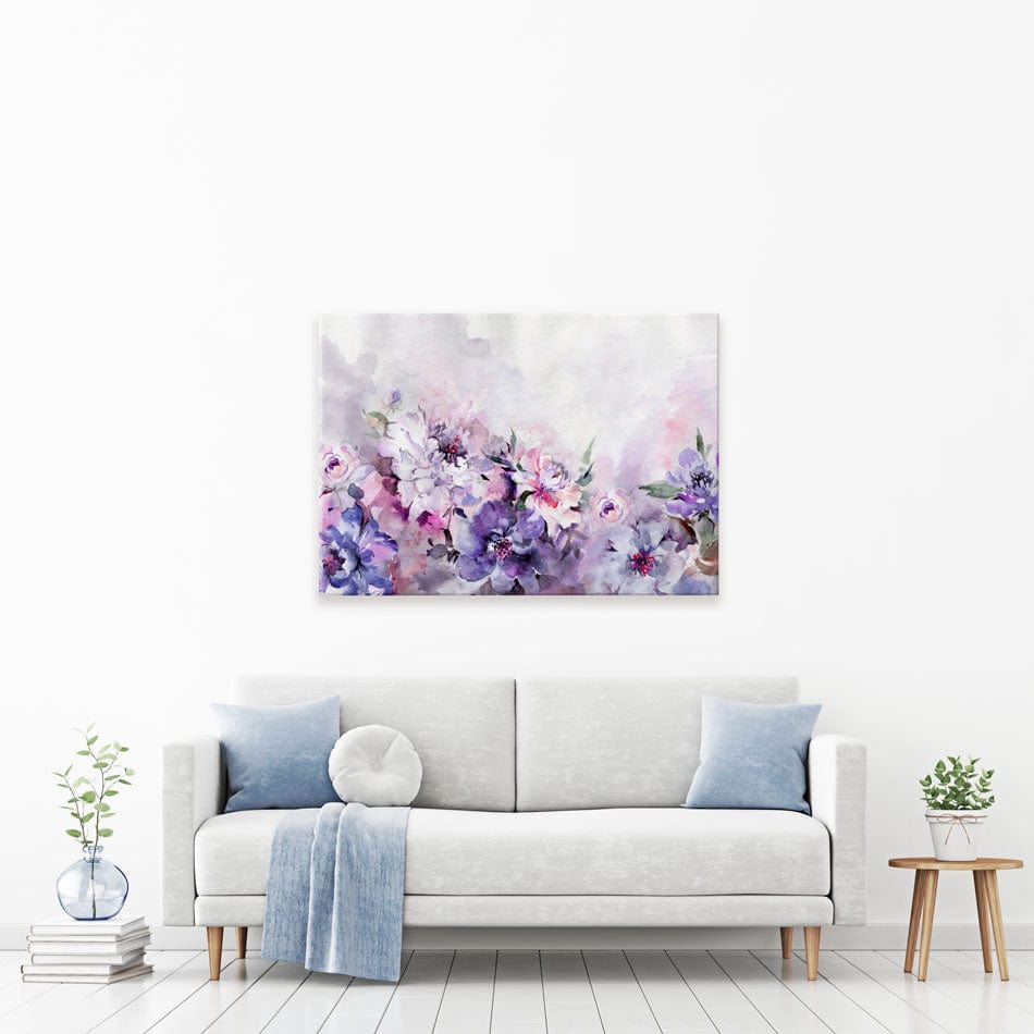Soft Purple Florals Canvas Print wall art product katiko.dp / Shutterstock