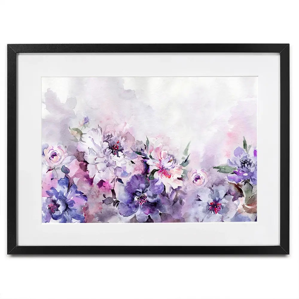 Soft Purple Florals Framed Art Print Soft Purple Florals Framed Art Print wall art product katiko.dp / Shutterstock