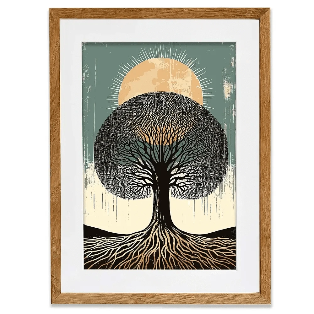 Solar Rooted Framed Art Print Solar Rooted Framed Art Print wall art product P & M Print Gallery