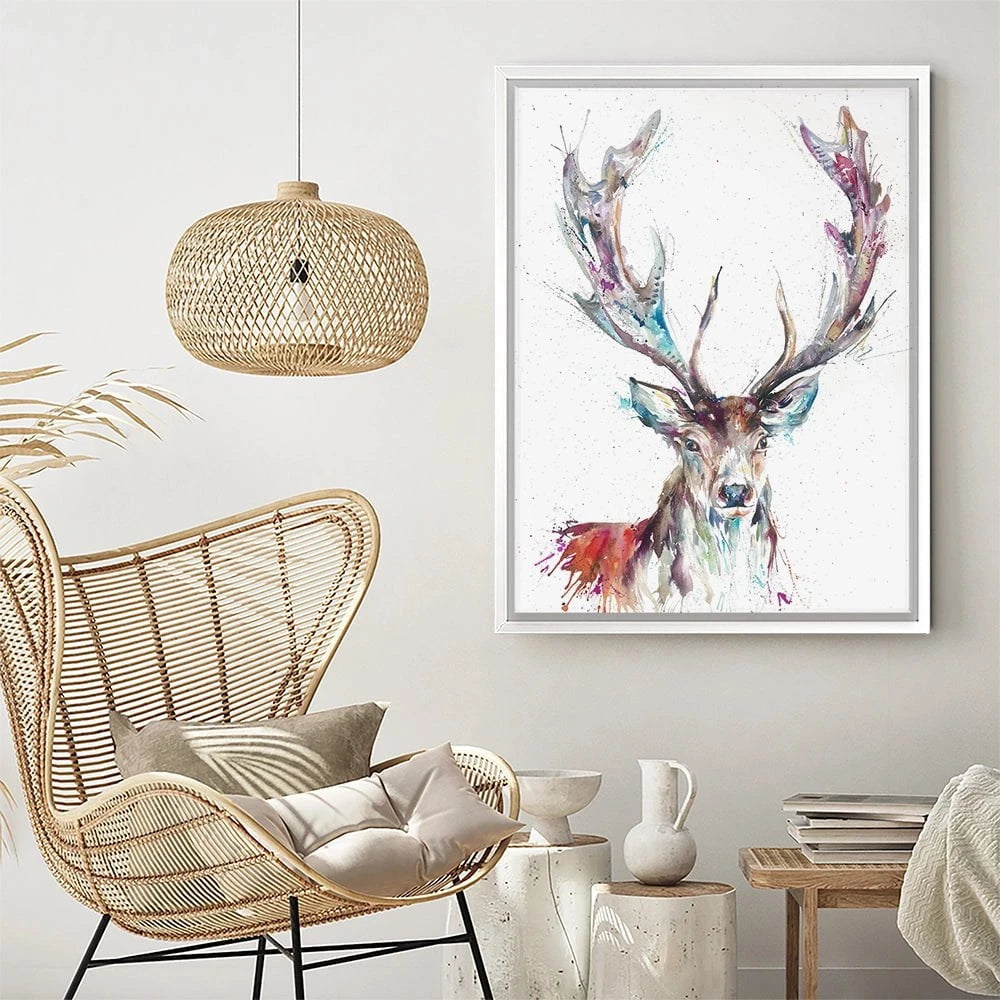 Solitary Stag Canvas Print Solitary Stag Canvas Print wall art product Nicola Jane Rowles