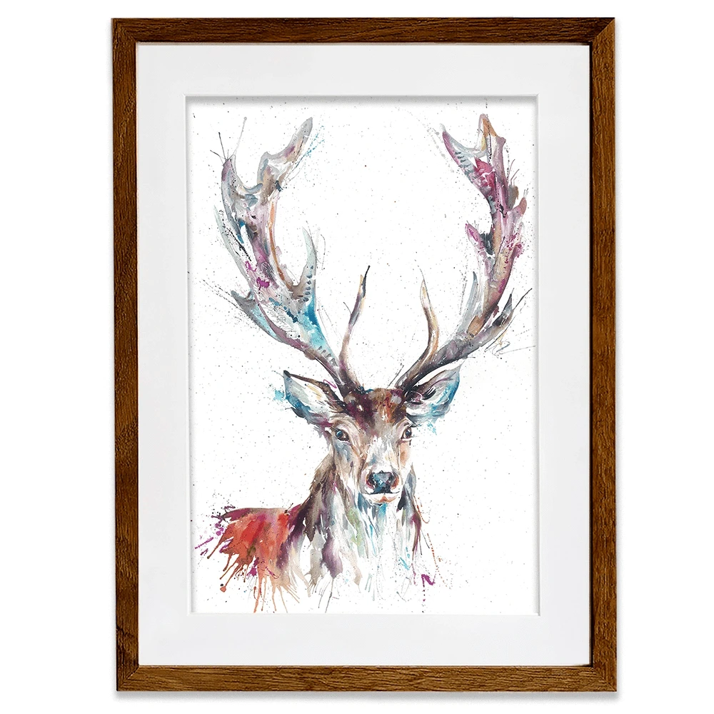 Solitary Stag Framed Art Print Solitary Stag Framed Art Print wall art product Nicola Jane Rowles