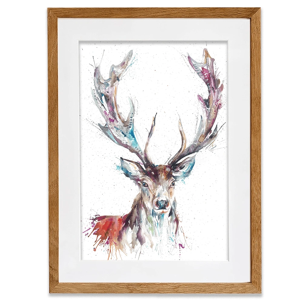 Solitary Stag Framed Art Print Solitary Stag Framed Art Print wall art product Nicola Jane Rowles