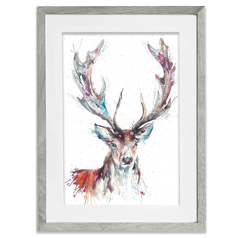 Solitary Stag Framed Art Print Solitary Stag Framed Art Print wall art product Nicola Jane Rowles