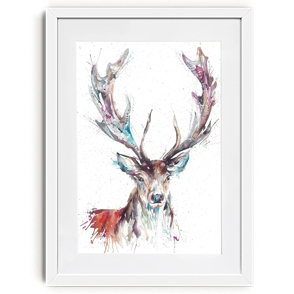 Solitary Stag Framed Art Print Solitary Stag Framed Art Print wall art product Nicola Jane Rowles
