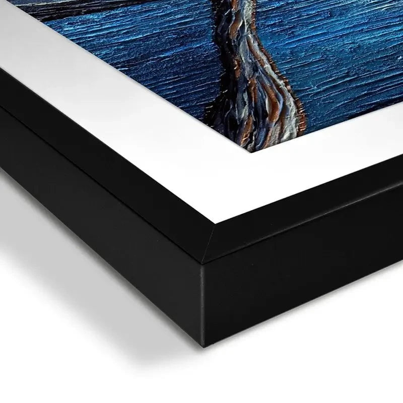 Somewhere Peachy Blue Framed Art Print Somewhere Peachy Blue Framed Art Print wall art product Nada Khatib