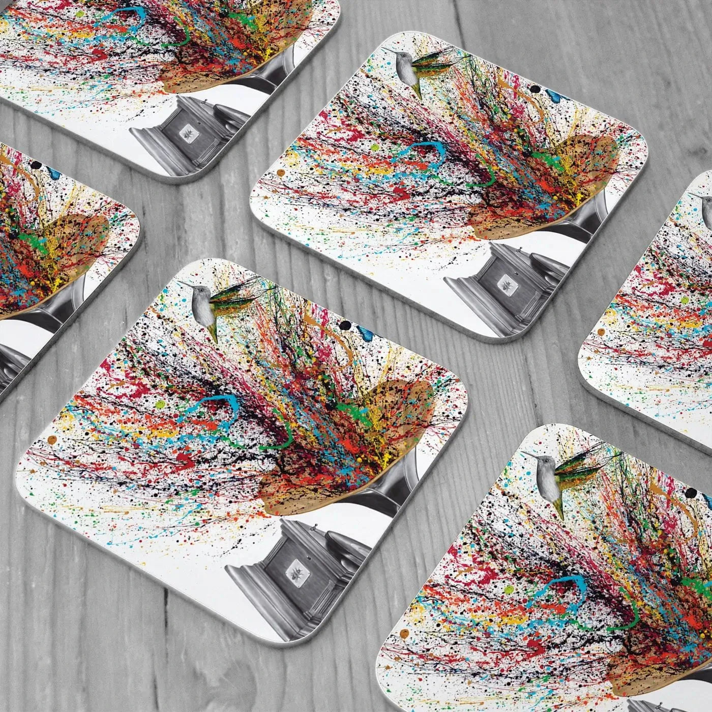 Sound Of Nature Coaster Set Rainbow Soul Tree Coaster Set | Rainbow Soul Tree Art Coasters wall art product Ashvin Harrison