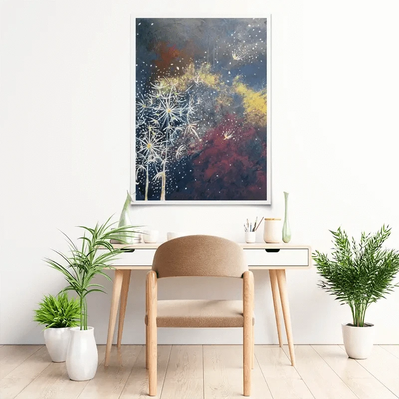 Space Flowers Art Print Space Flowers Art Print wall art product Violeta Allaberdieva