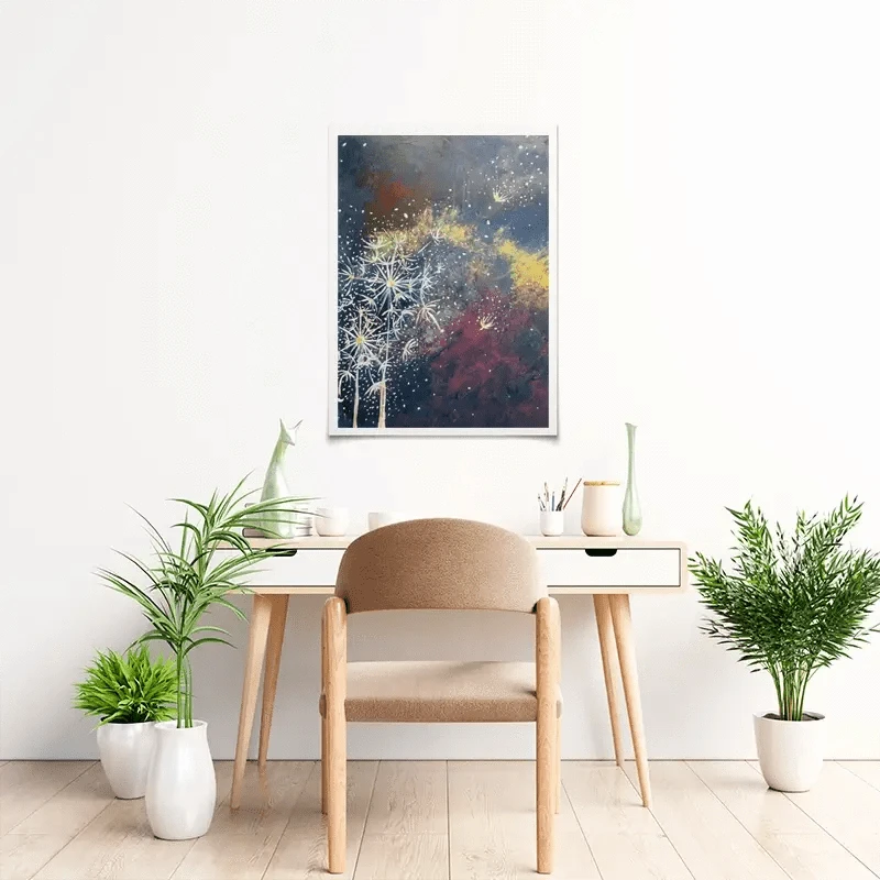 Space Flowers Art Print Space Flowers Art Print wall art product Violeta Allaberdieva