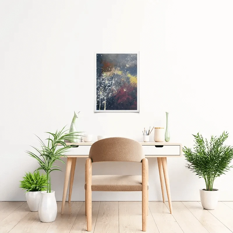 Space Flowers Art Print Space Flowers Art Print wall art product Violeta Allaberdieva