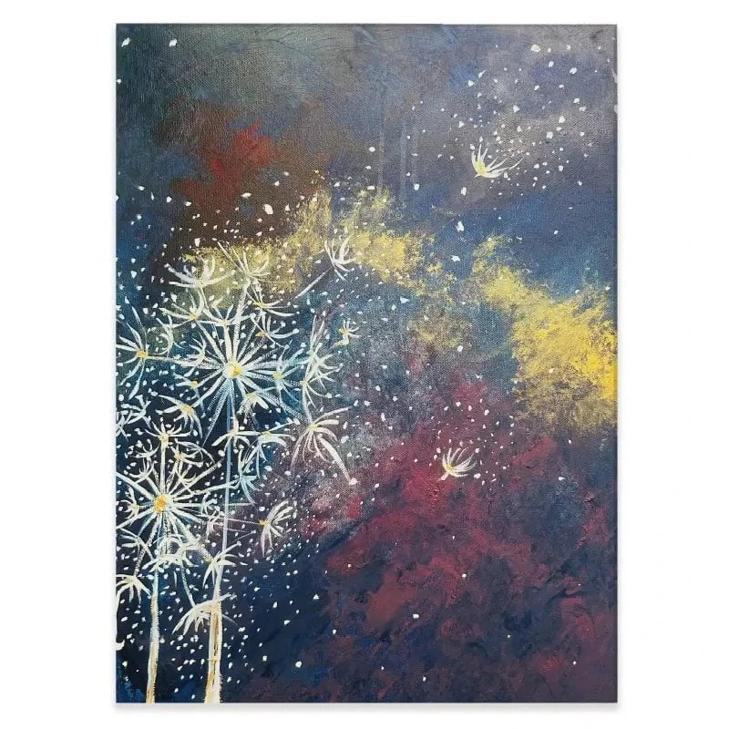 Space Flowers Canvas Print Space Flowers Canvas Print wall art product Violeta Allaberdieva