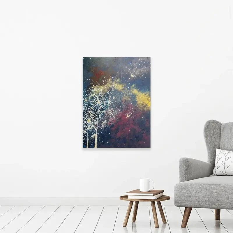 Space Flowers Canvas Print Space Flowers Canvas Print wall art product Violeta Allaberdieva