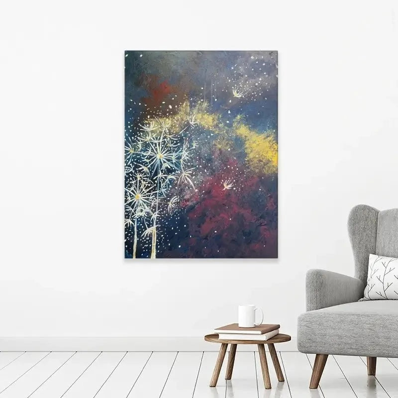 Space Flowers Canvas Print Space Flowers Canvas Print wall art product Violeta Allaberdieva