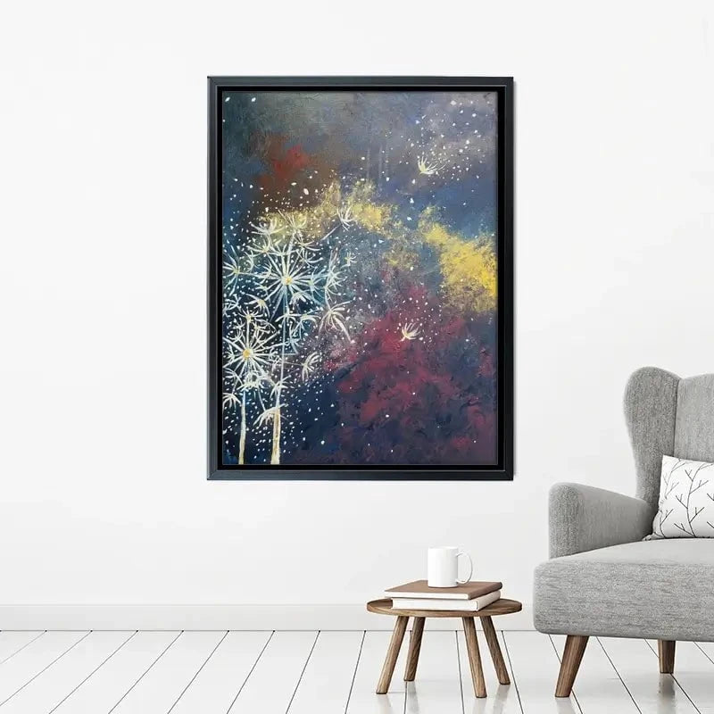 Space Flowers Canvas Print Space Flowers Canvas Print wall art product Violeta Allaberdieva