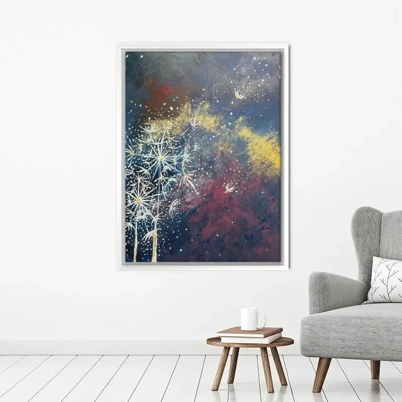 Space Flowers Canvas Print Space Flowers Canvas Print wall art product Violeta Allaberdieva