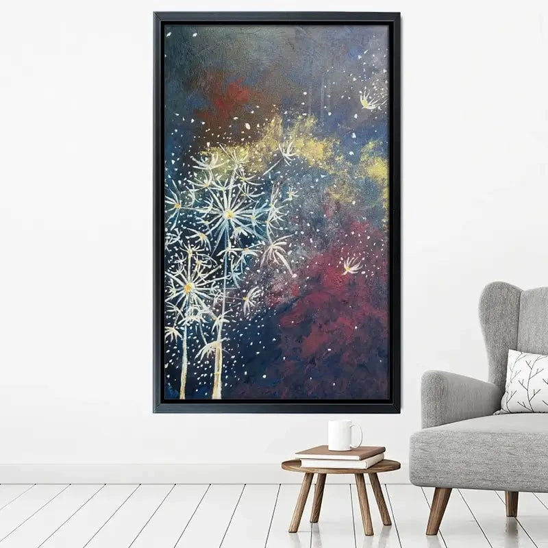 Space Flowers Canvas Print Space Flowers Canvas Print wall art product Violeta Allaberdieva