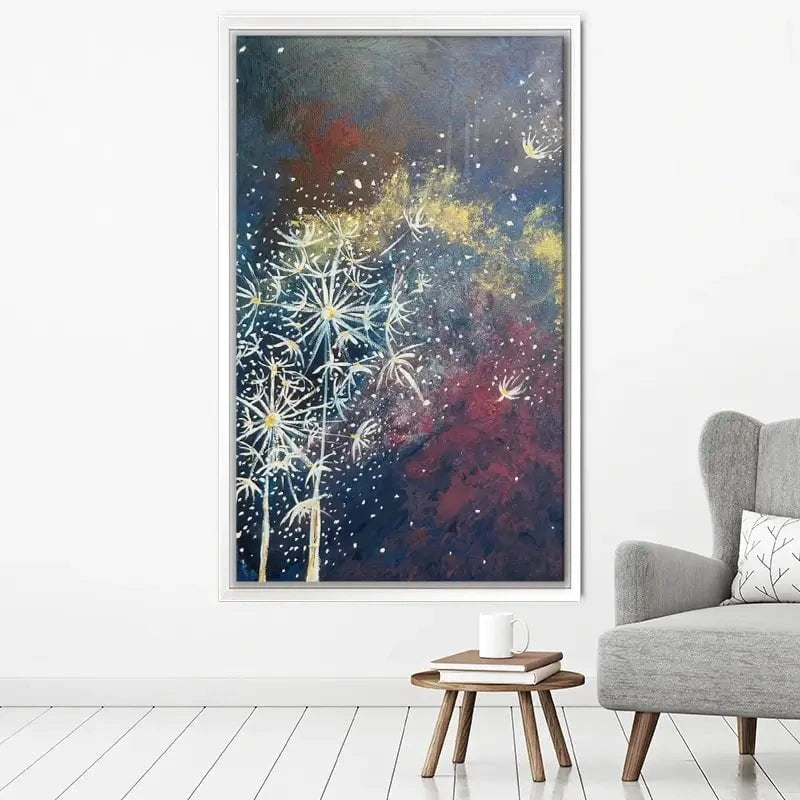 Space Flowers Canvas Print Space Flowers Canvas Print wall art product Violeta Allaberdieva