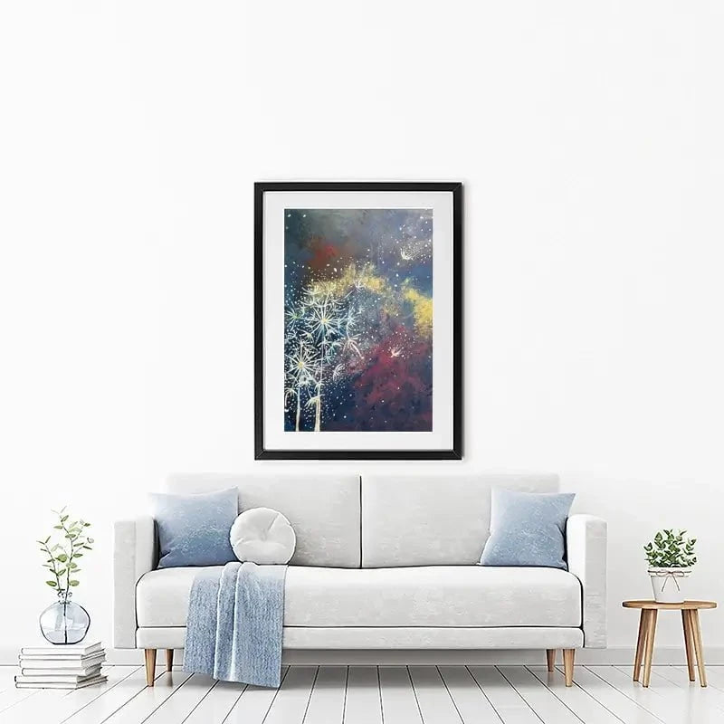 Space Flowers Framed Art Print Space Flowers Framed Art Print wall art product Violeta Allaberdieva
