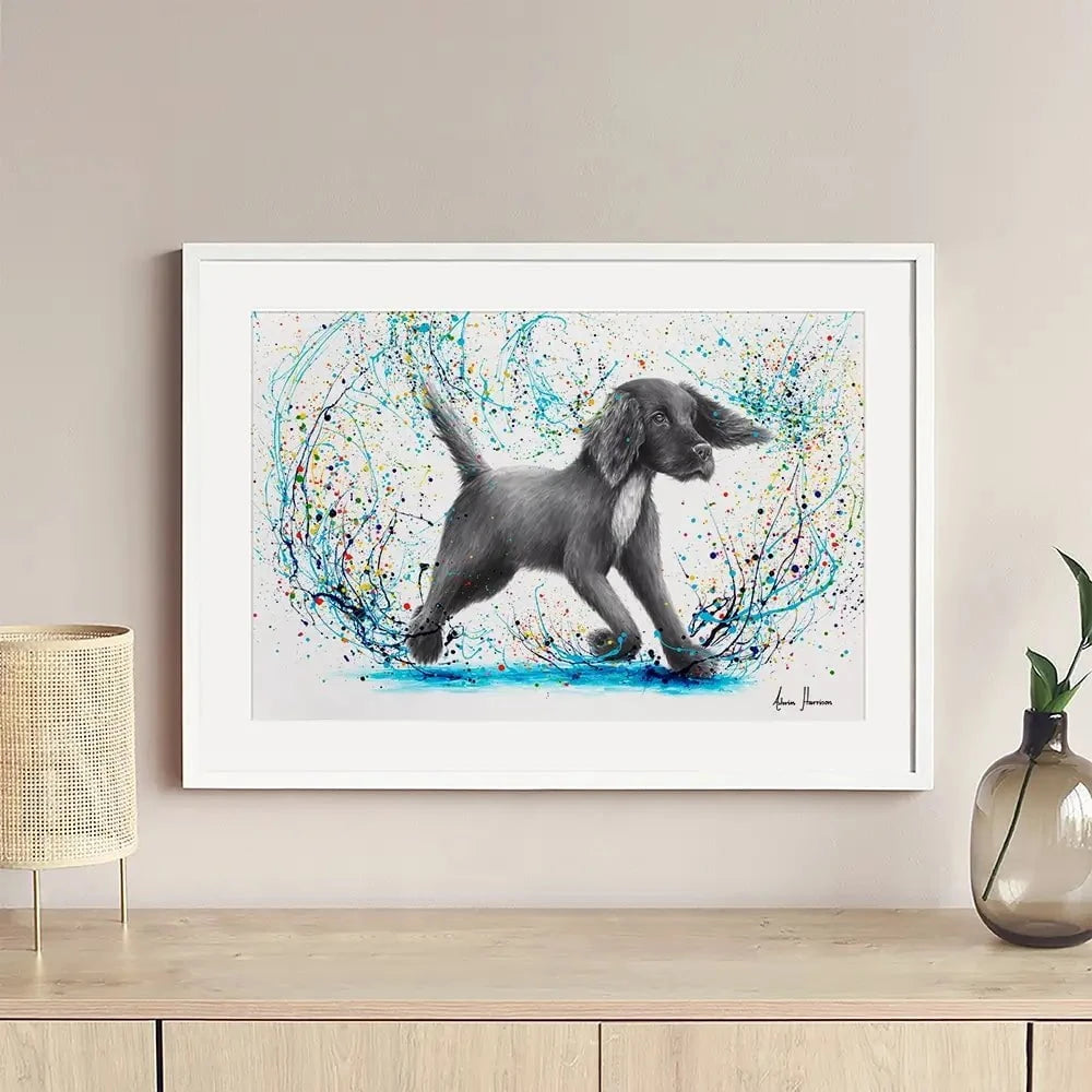 Spaniel Splash Framed Art Print Spaniel Splash Framed Art Print wall art product Ashvin Harrison