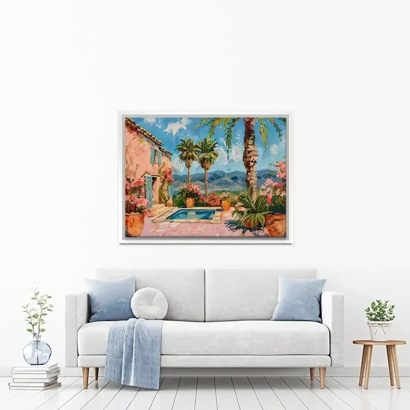Spanish House By The Pool 2 Canvas Print Spanish House By The Pool 2 Canvas Print wall art product Elena Avanesova