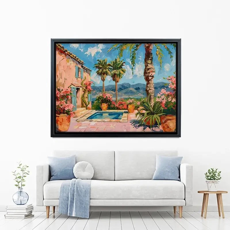 Spanish House By The Pool 2 Canvas Print Spanish House By The Pool 2 Canvas Print wall art product Elena Avanesova