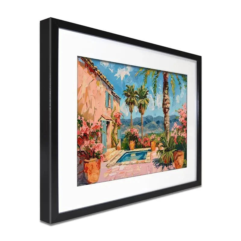 Spanish House By The Pool 2 Framed Art Print Spanish House By The Pool 2 Framed Art Print wall art product Elena Avanesova