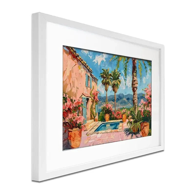 Spanish House By The Pool 2 Framed Art Print Spanish House By The Pool 2 Framed Art Print wall art product Elena Avanesova
