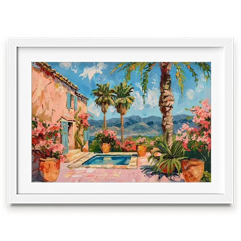 Spanish House By The Pool 2 Framed Art Print Spanish House By The Pool 2 Framed Art Print wall art product Elena Avanesova