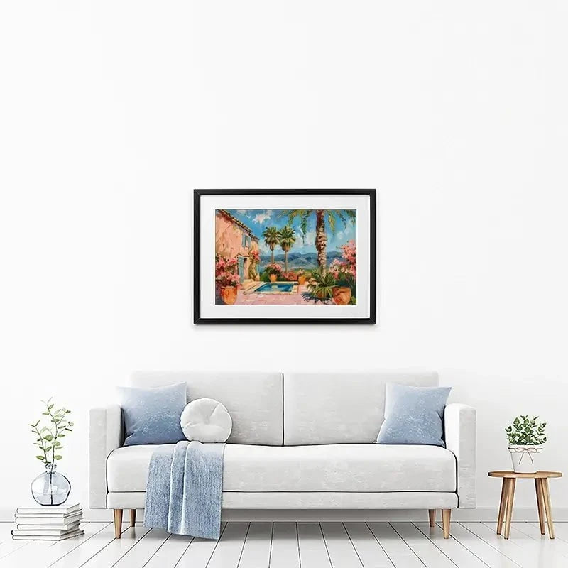 Spanish House By The Pool 2 Framed Art Print Spanish House By The Pool 2 Framed Art Print wall art product Elena Avanesova