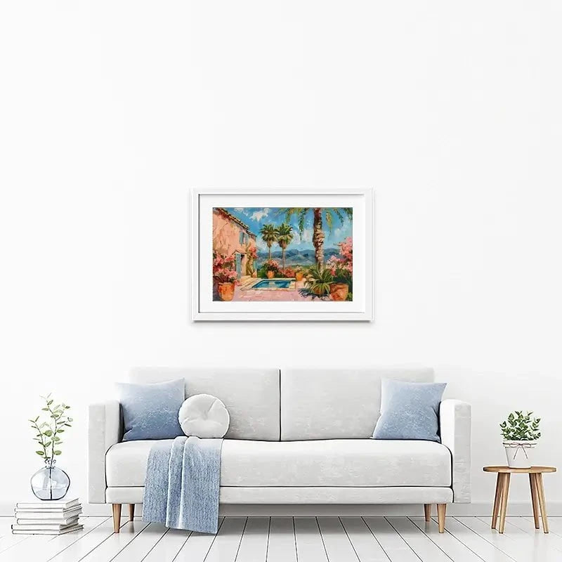 Spanish House By The Pool 2 Framed Art Print Spanish House By The Pool 2 Framed Art Print wall art product Elena Avanesova