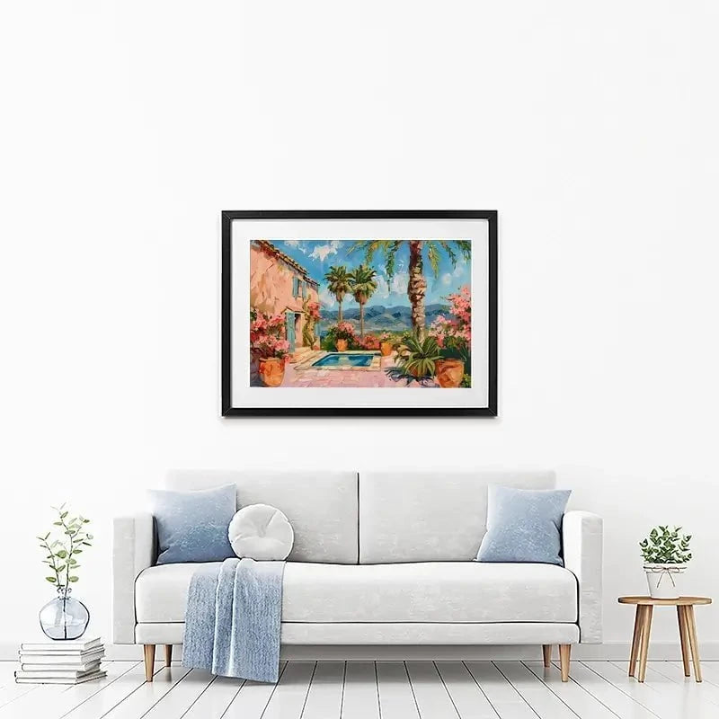 Spanish House By The Pool 2 Framed Art Print Spanish House By The Pool 2 Framed Art Print wall art product Elena Avanesova