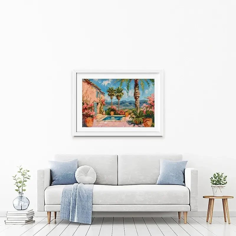 Spanish House By The Pool 2 Framed Art Print Spanish House By The Pool 2 Framed Art Print wall art product Elena Avanesova