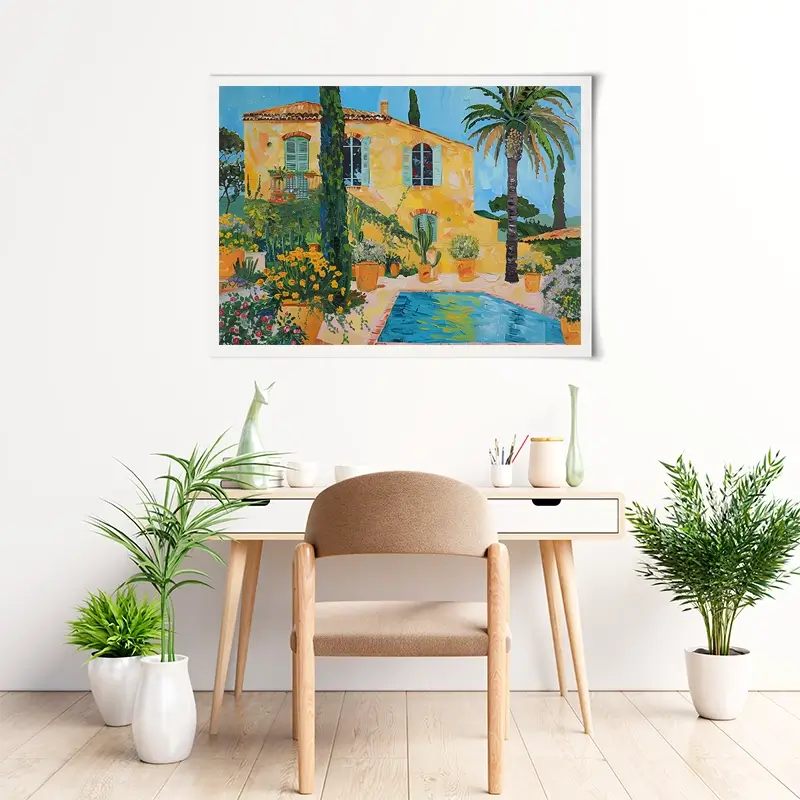 Spanish House By The Pool Art Print Spanish House By The Pool Art Print wall art product Elena Avanesova