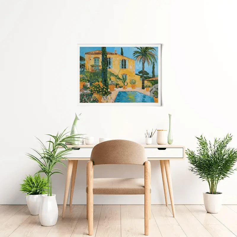 Spanish House By The Pool Art Print Spanish House By The Pool Art Print wall art product Elena Avanesova