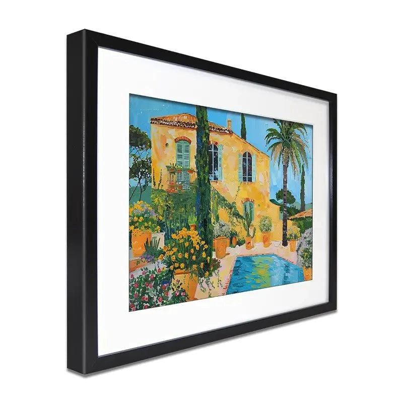 Spanish House By The Pool Framed Art Print Spanish House By The Pool Framed Art Print wall art product Elena Avanesova