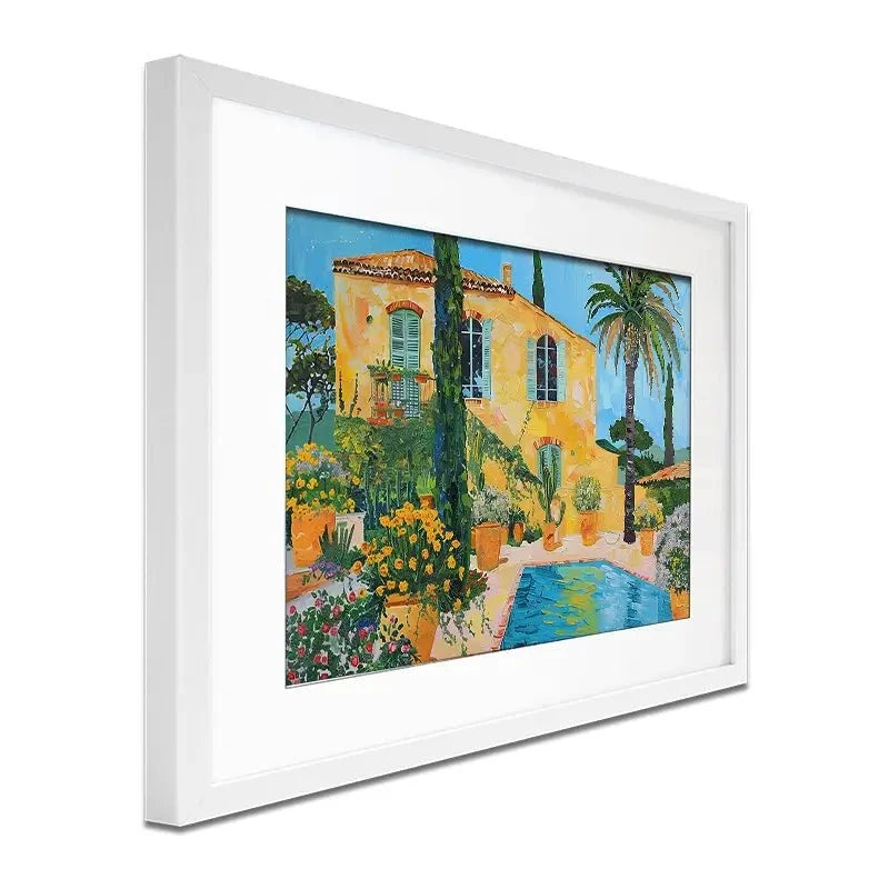 Spanish House By The Pool Framed Art Print Spanish House By The Pool Framed Art Print wall art product Elena Avanesova
