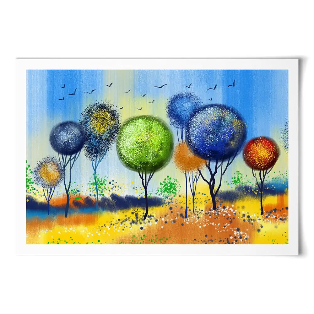 Spherical Trees Of Colour Art Print Spherical Trees Of Colour Art Print wall art product Tim Kats / Shutterstock