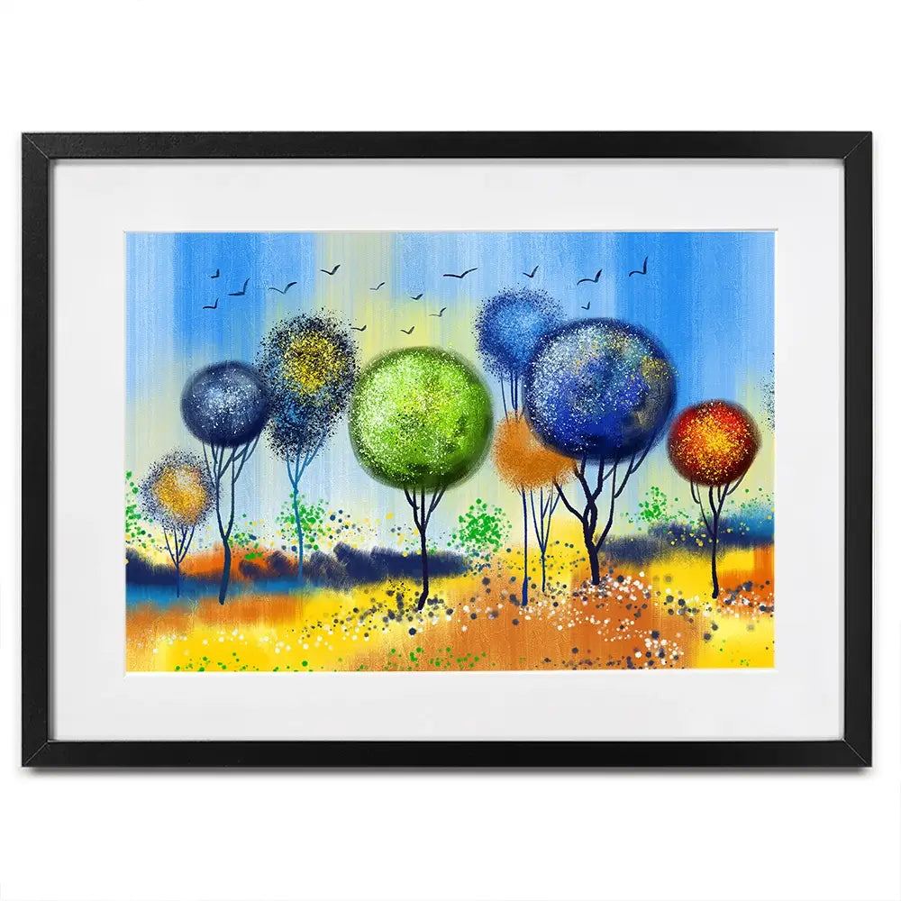 Spherical Trees Of Colour Framed Art Print Spherical Trees Of Colour Framed Art Print wall art product Tim Kats / Shutterstock