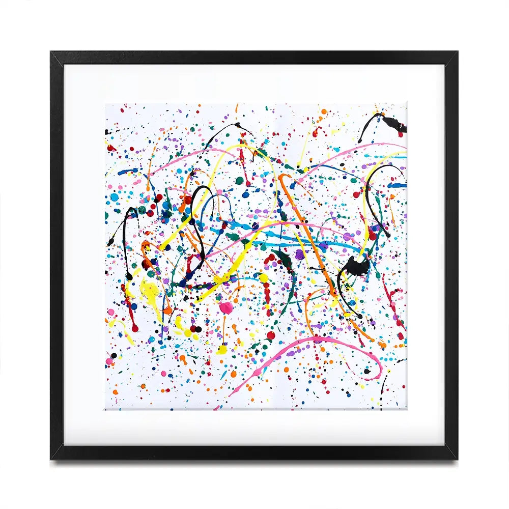 Splashes And Drips Square Framed Art Print Splashes And Drips Square Framed Art Print wall art product Art Print Shop