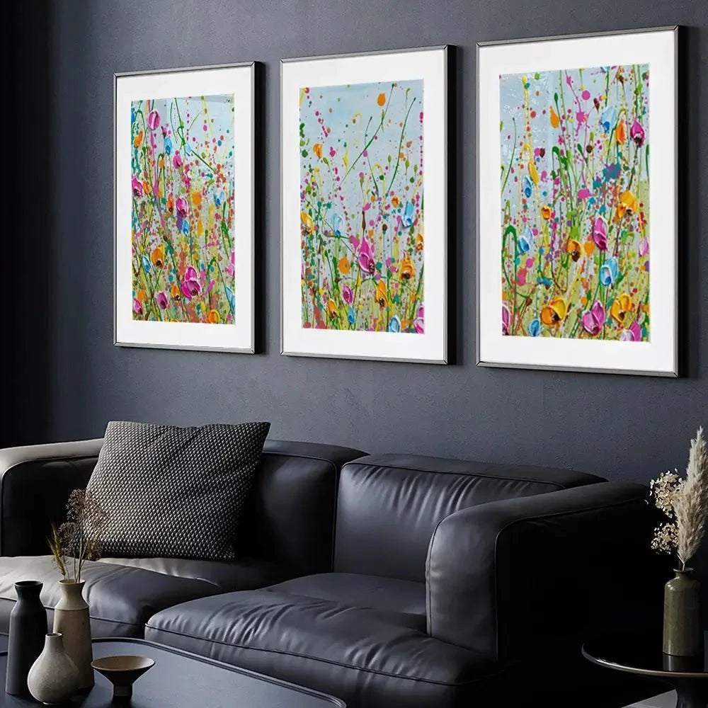 Spring Meadow Framed Art Print Trio Spring Meadow Framed Art Print Trio wall art product Olga Tkachyk