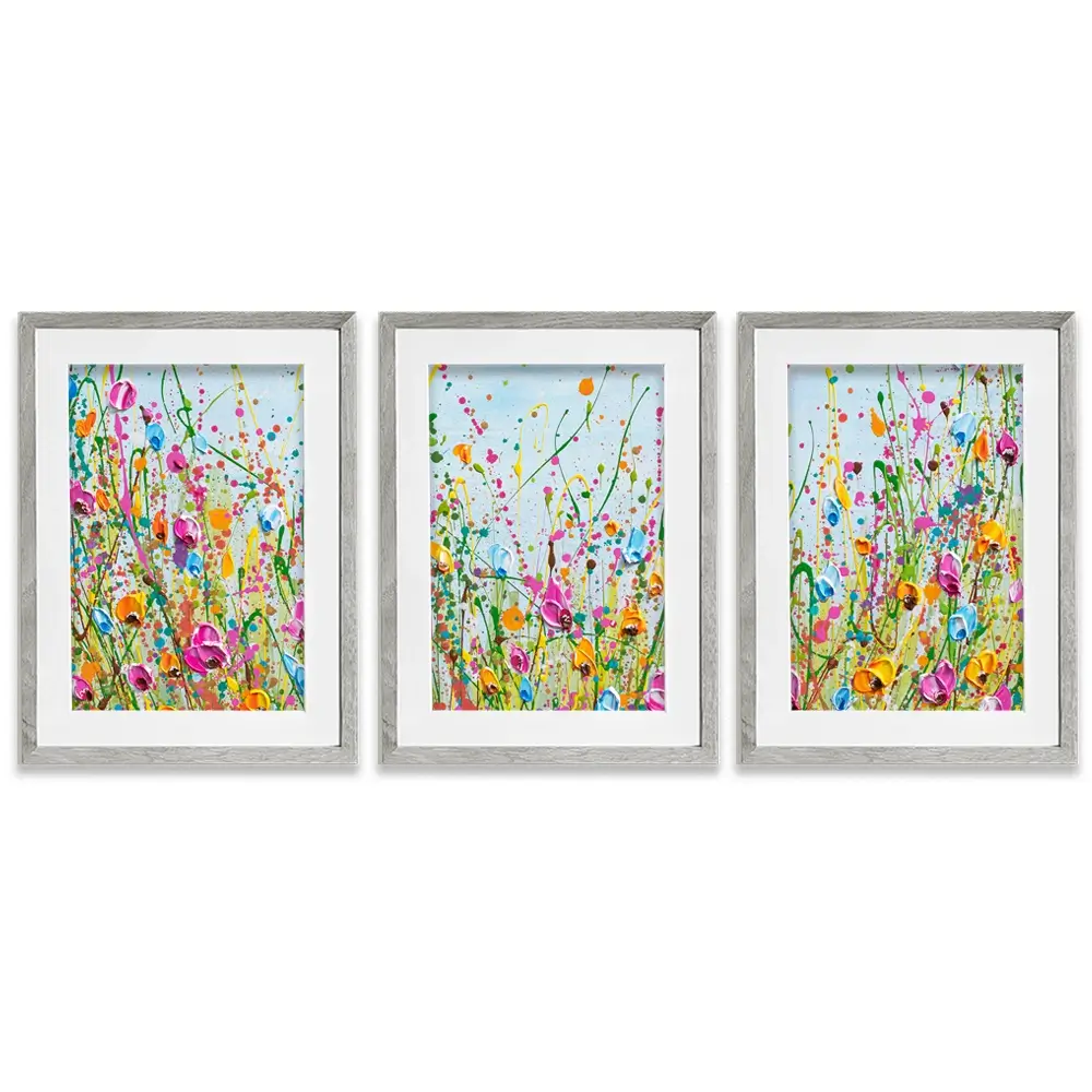 Spring Meadow Framed Art Print Trio Spring Meadow Framed Art Print Trio wall art product Olga Tkachyk