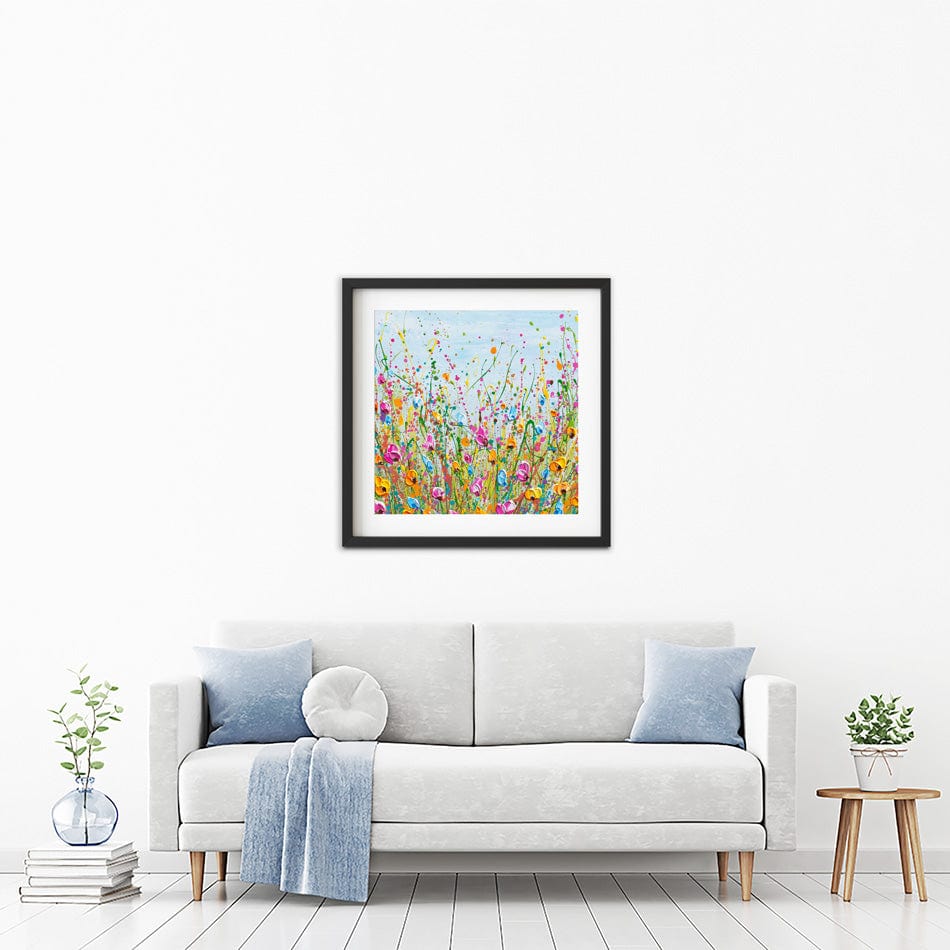 Spring Meadow Square Framed Art Print wall art product Olga Tkachyk